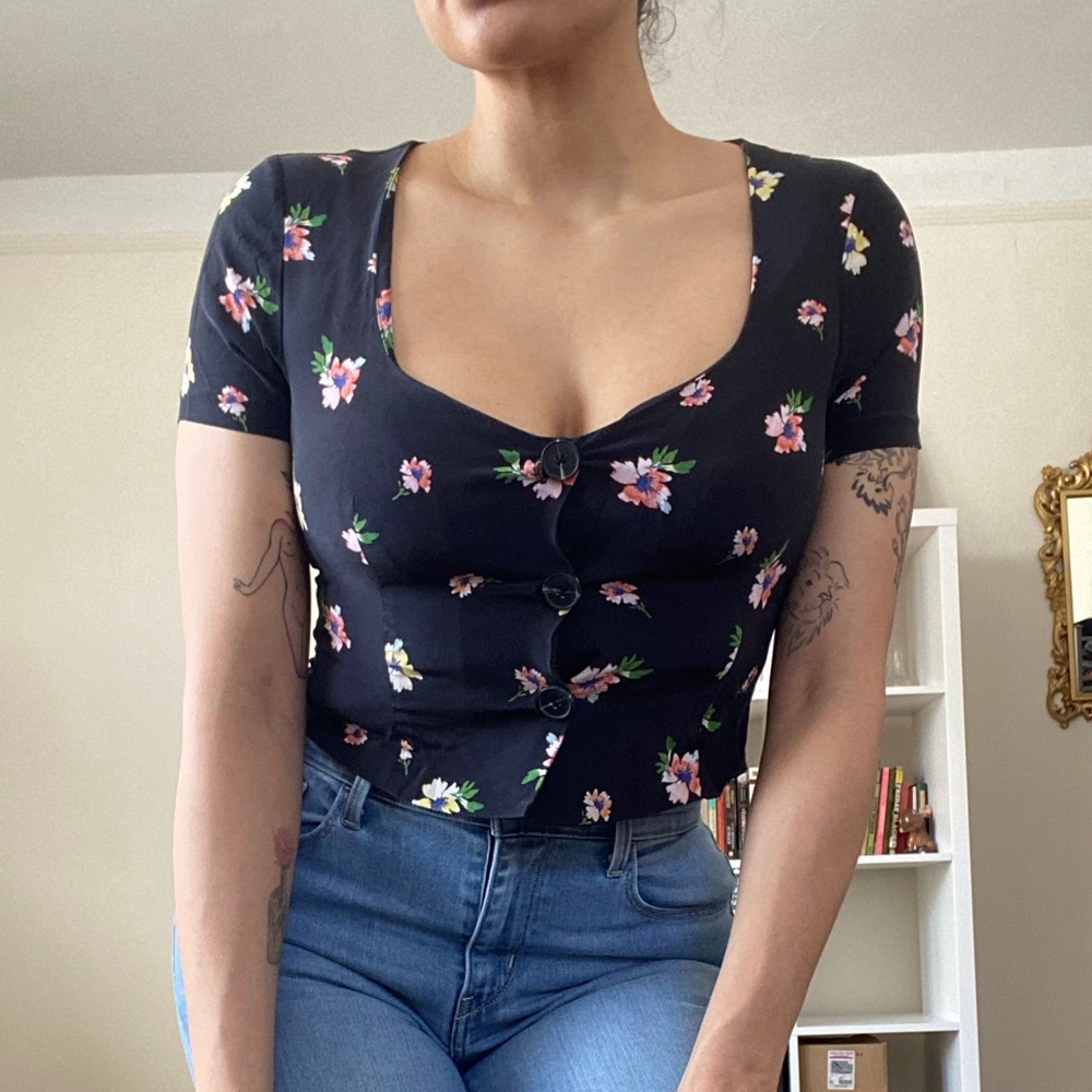 NWOT Intermix Floral Top
